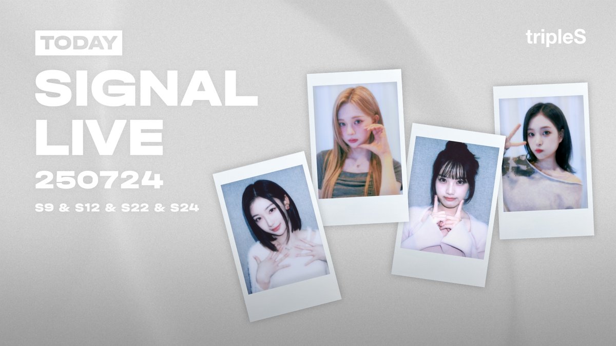 triplescosmos's tweet image. tripleS
SIGNAL LIVE with Kaede, YeonJi, Sullin, JiYeon
🗓️ 07.24 22:00 KST
youtube.com/@triplescosmos
#tripleS #트리플에스
#トリプルS #トリプルエス #トエス
#Kaede #카에데 #カエデ
#YeonJi #연지 #ヨンジ
#Sullin #설린 #ソルリン
#JiYeon #지연 #ジヨン