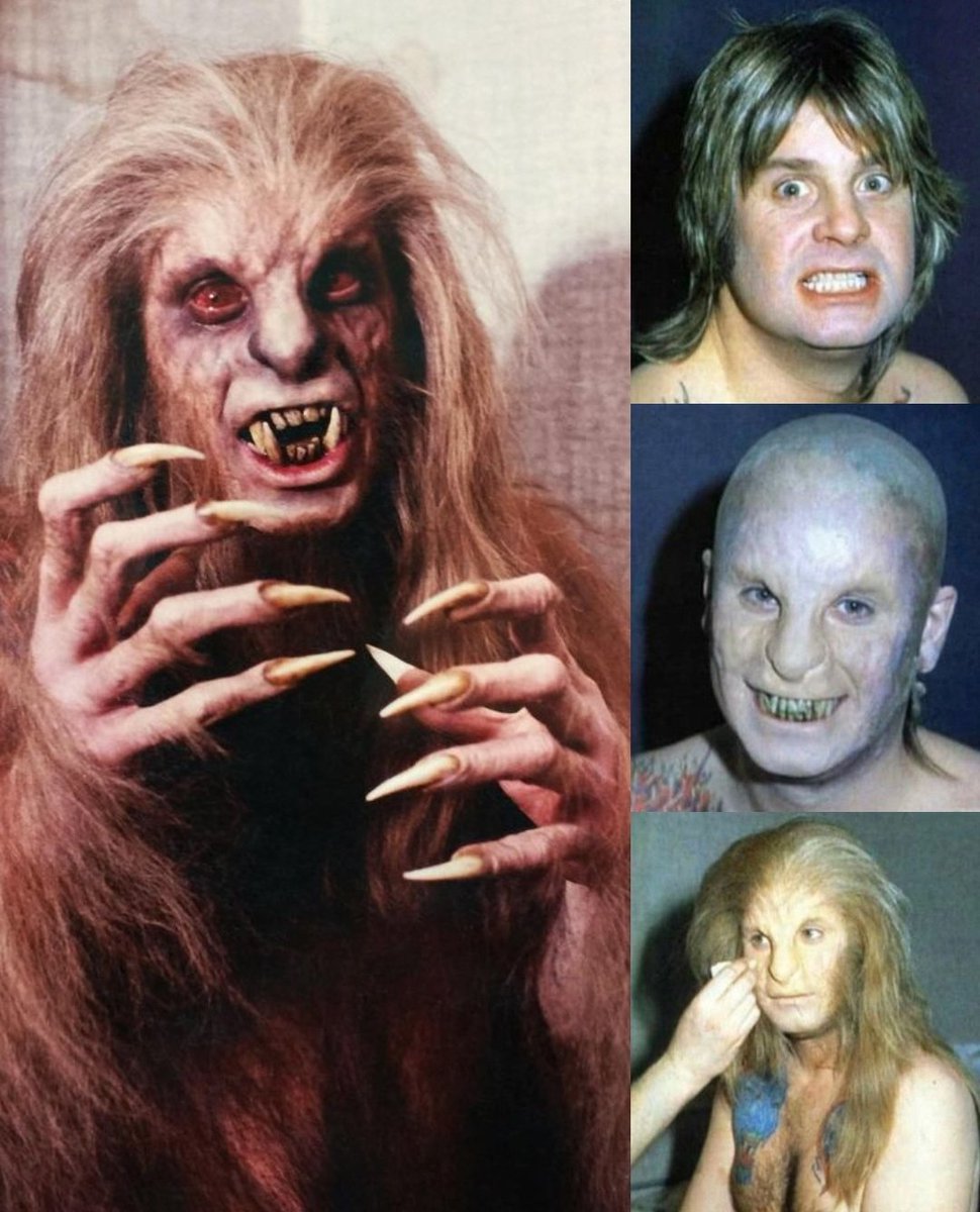 David__Madman's tweet image. Ozzy y su transformación de hombre lobo para el Bark at the moon.