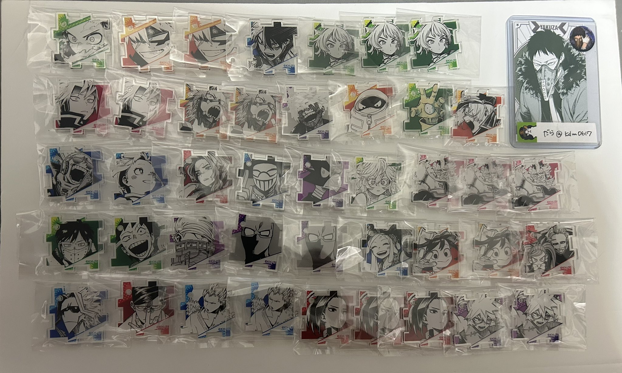 僕のヒーローアカデミア原画展　 アクリルパズルコレクション　轟焦凍 ヒロアカ展 アクリルパズルコレクション スクエアステッカー