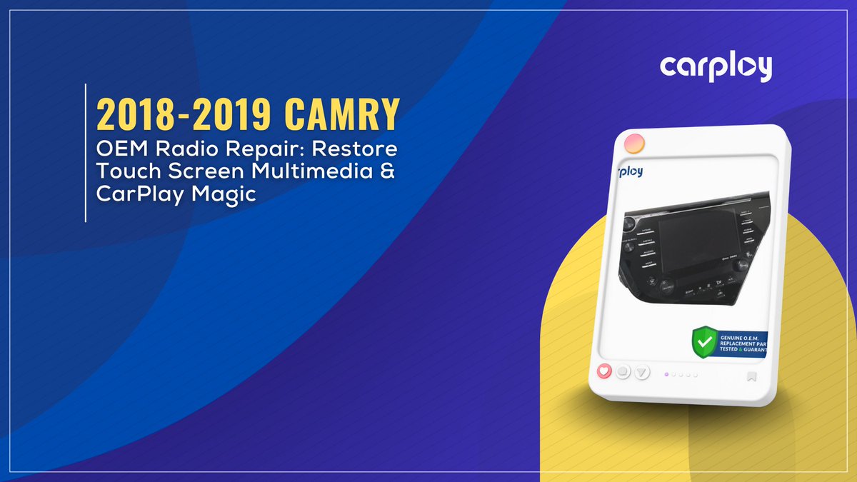 carplaynav's tweet image. Is your 2018-2019 Toyota Camry&apos;s screen frozen? Our expert OEM radio repair restores your touch screen multimedia and CarPlay to factory-perfect condition, preserving your dash&apos;s original look and seamless integration.#toyotacamry  #touchscreenrepair
carplaynav.com/2018-2019-camr…