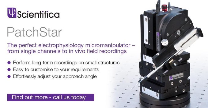 ScitechPtyLtd's tweet image. The @Scientifica_Int PatchStar is an ultra-stable motorised micromanipulator that can be configured around any setup, to suit your specific experiments &amp;amp; samples. From positioning neural probes to #patchclamp #electrophysiology setups.