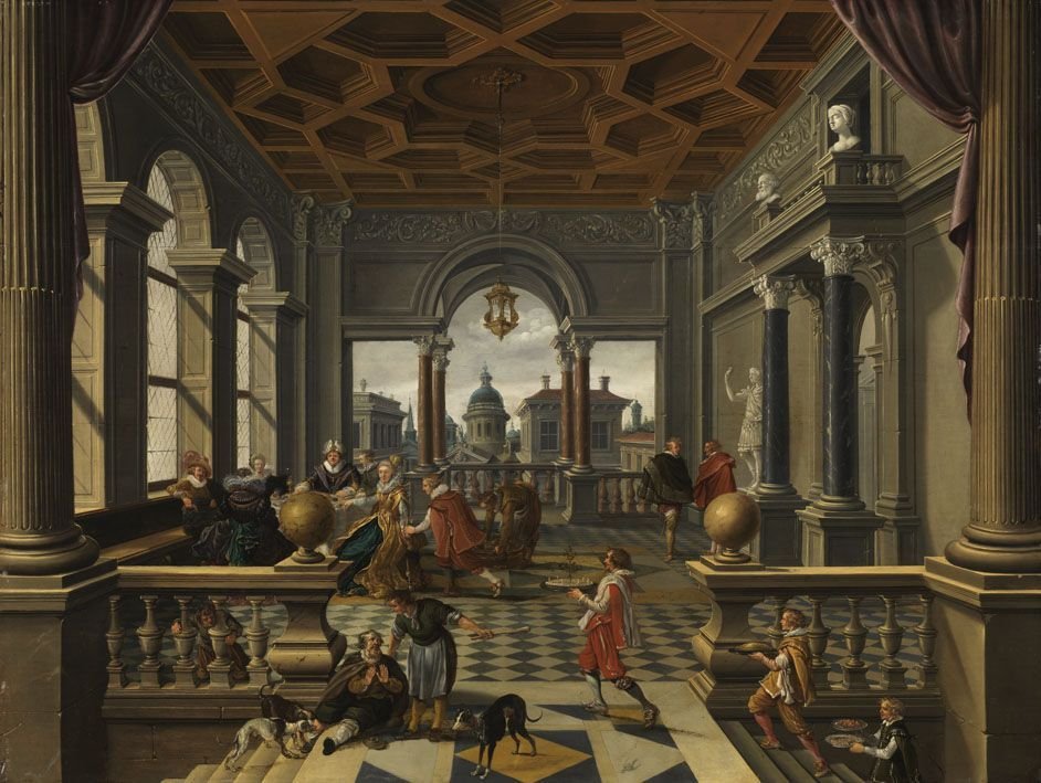 Lazarus in the Palace of the Rich Man - Bartholomeus van Bassen, 1630