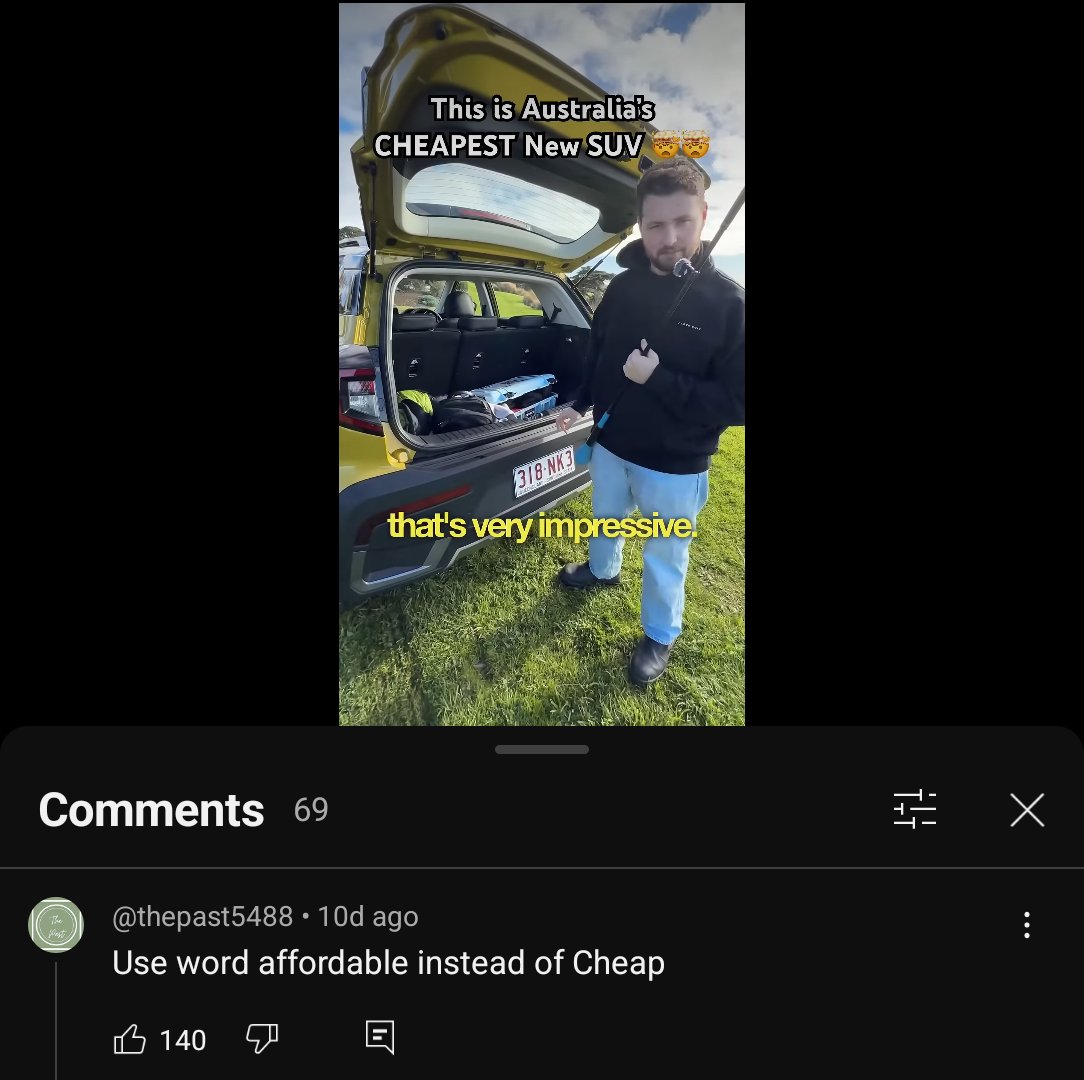 Ain_Macdougal's tweet image. There was this Australian video talking about this Indian SUV that's was very positive about it, but indians in the comments section got very mad that they called the car cheap ππππ
