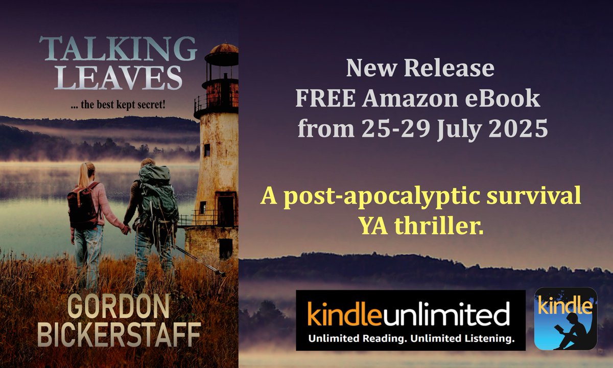 GFBickerstaff's tweet image. Talking Leaves #FREE Amazon eBook download 25-29th July
amazon.co.uk/dp/B0FJFNKPT7
YA rebels fight an oppressive regime to protect families from enforced euthanasia.
#4AvidReaders #ASMSG #Kindle #dystopian #sciencefiction