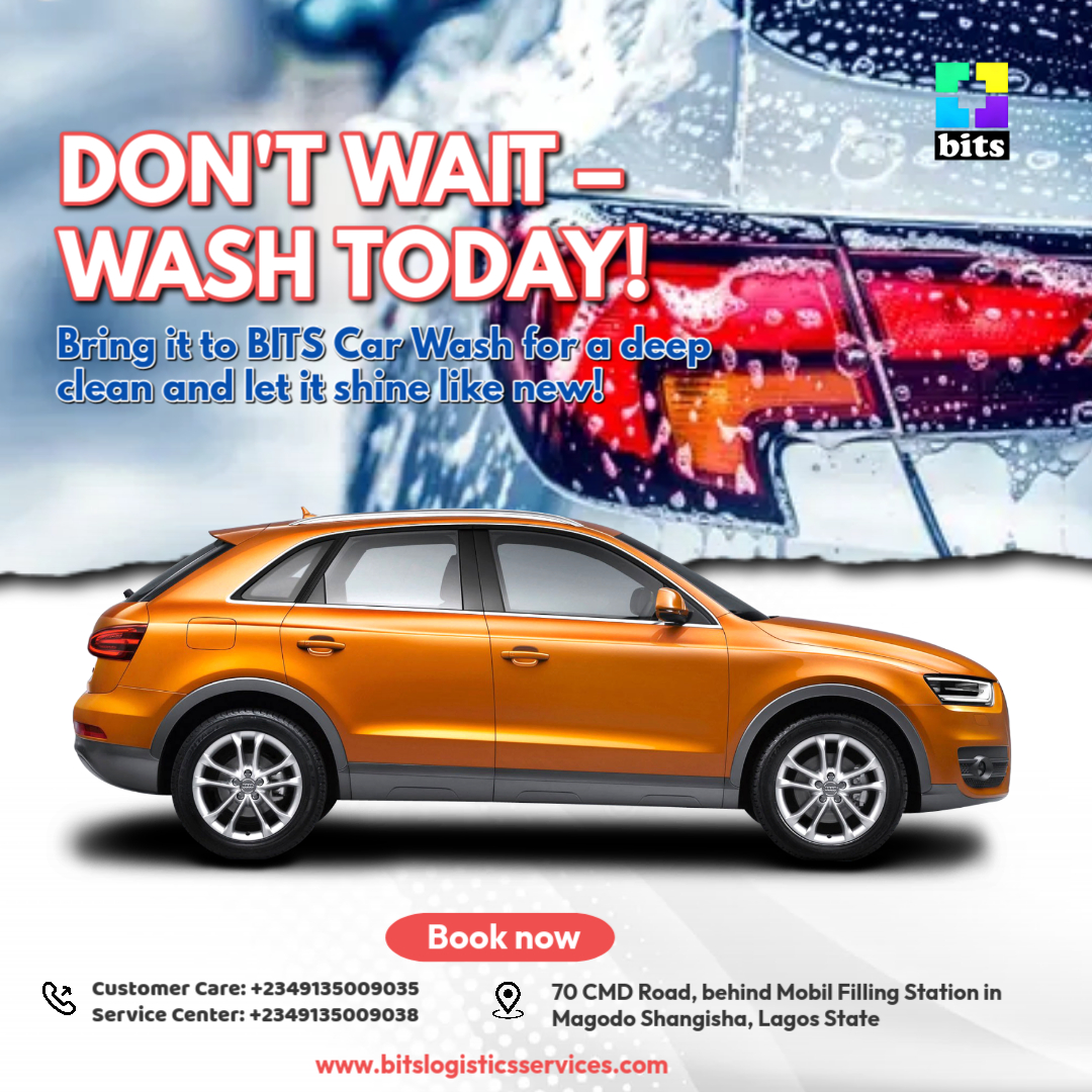 BitsLogistics's tweet photo. Don’t Wait – Wash Today!
Why wait for the weekend? Treat your car to a wash today at BITS Car Wash! A clean car is a happy car!
#WashToday #CleanCarEveryday #NoWait Corruption Platform See Nigeria Atiku Cysic Arsenal Amen Love God Union GM CT Pete Edochie https://t.co/sXKyUF2cf8