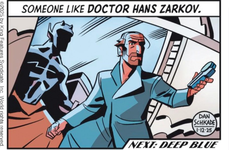 LSComics's tweet image. In this week's strips with @TheEchoOnline; It's Zarkov to the rescue in #FlashGordon, #ThePhantom uncovers some family history and Bluto and Brutus face off in #Popeye. By: @DanSchkade, #TonyDePaul and @jeffweigelart and @choochoobear