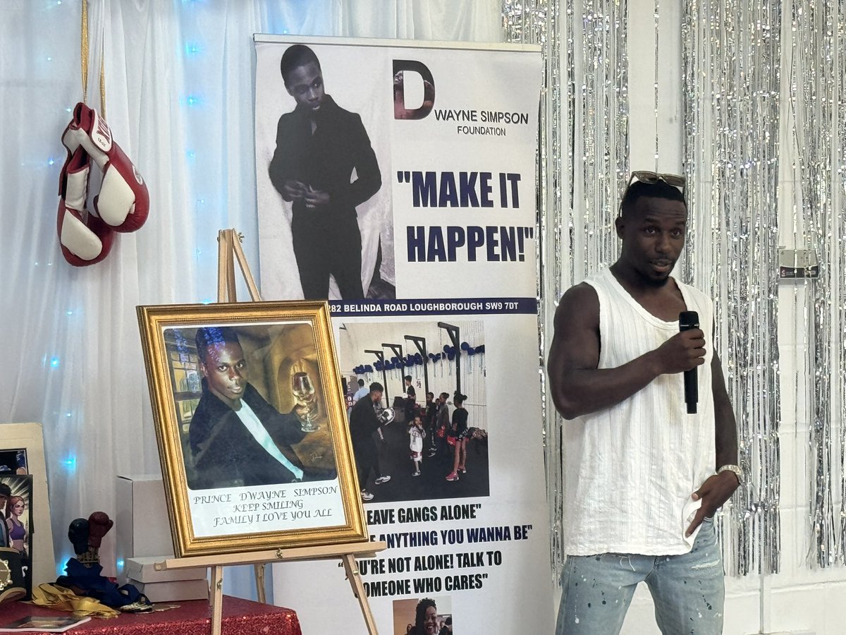 ChristiGabbitas's tweet image. I had the honour of attending a powerful event in Loughborough Park Community Centre organised by the inspirational Pastor Lorraine Burrell Jones MBE, whose son Dwayne Simpson, was fatally stabbed just before his 21st birthday. We celebrated his incredible legacy of establishing…