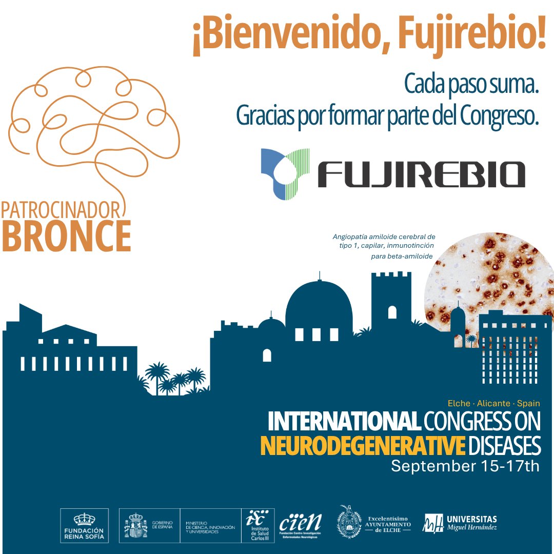 Fund_CIEN's tweet image. #ICND2025 | El International Congress on Neurodegenerative Diseases sigue sumando apoyos.
Hoy damos la bienvenida a Fujirebio, que se une como patrocinador Bronce en esta edición.
¡Gracias por vuestro compromiso con la investigación en enfermedades neurodegenerativas!
