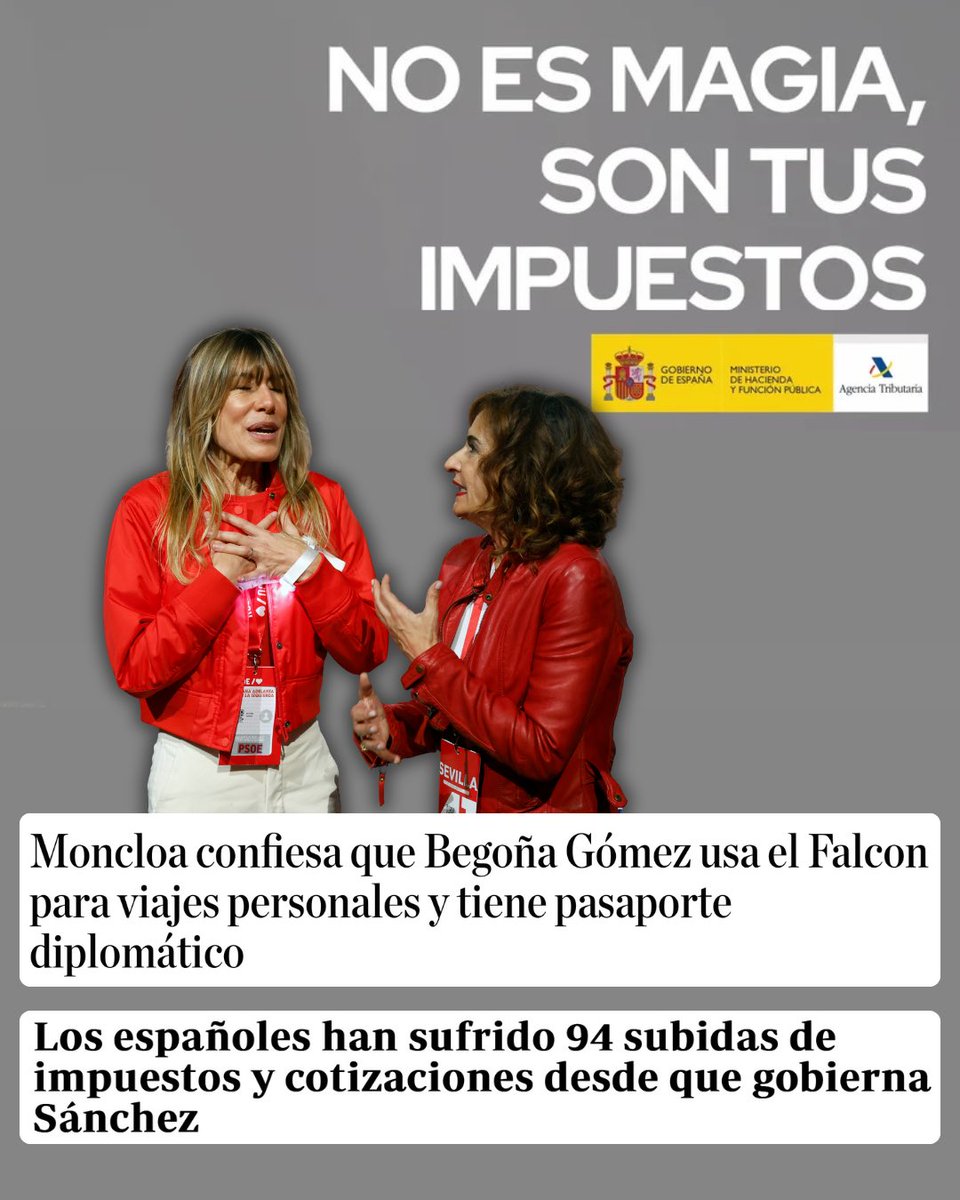 ✈️ Los viajes de la investigada Begoña Gómez en Falcón no son magia, son tus impuestos.