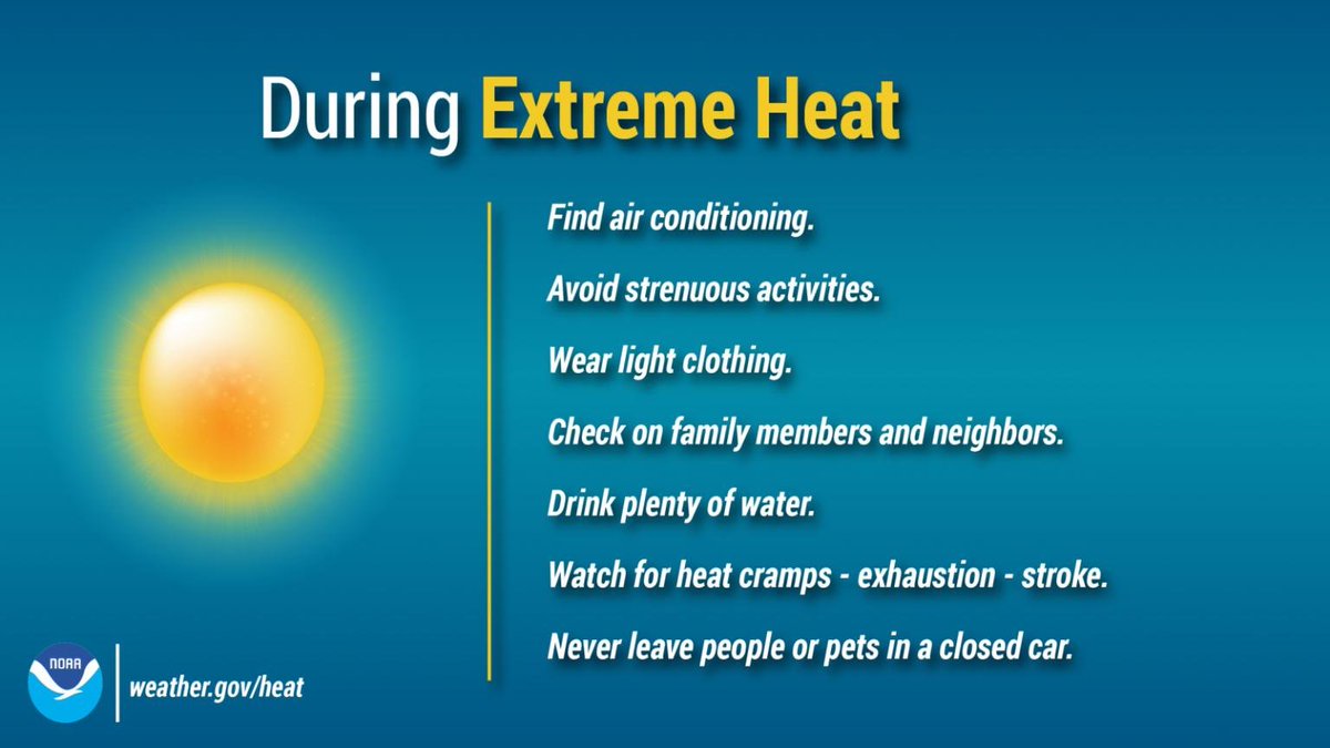 Follow these important safety tips during periods of high heat.  Do not wait to take action until you or someone else feels ill - heat illness develops rapidly and can become quickly deadly! #INwx