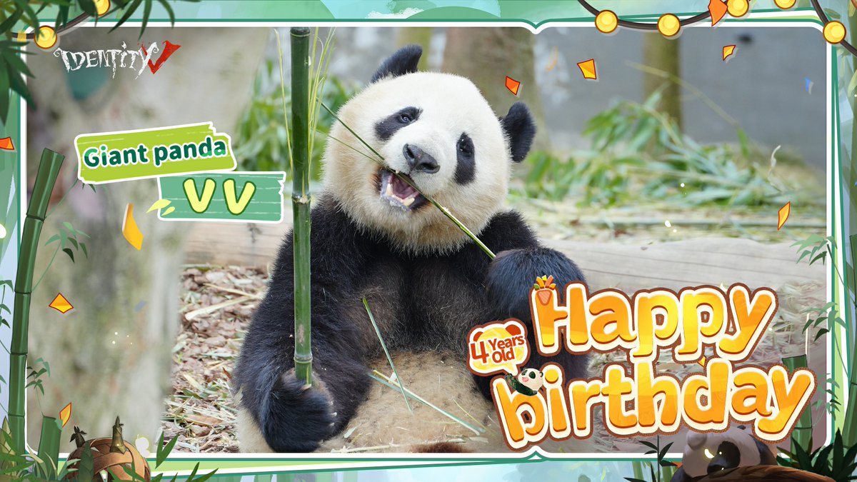 GameIdentityV's tweet image. Dear Visitors,
Happy 4th birthday to this adorable panda VV!
Here’s to more playful moments, cozy vibes, and all the panda magic ahead!
#IdentityV #Panda #Birthday