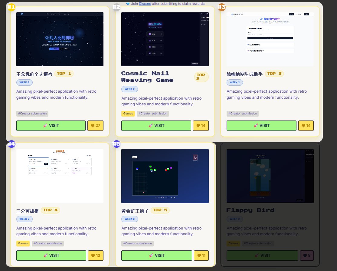 MetaGPT_'s tweet image. 🎉 Week 2 Voting Recap!
Hey everyone! Week 2 voting has ended, and 5 more lucky winners just grabbed the prize 👏
Over the past 2 weeks, 20+ creators joined our sprint and delivered 30+ awesome projects. Some truly impressive work came to life.
And this is just the beginning.…