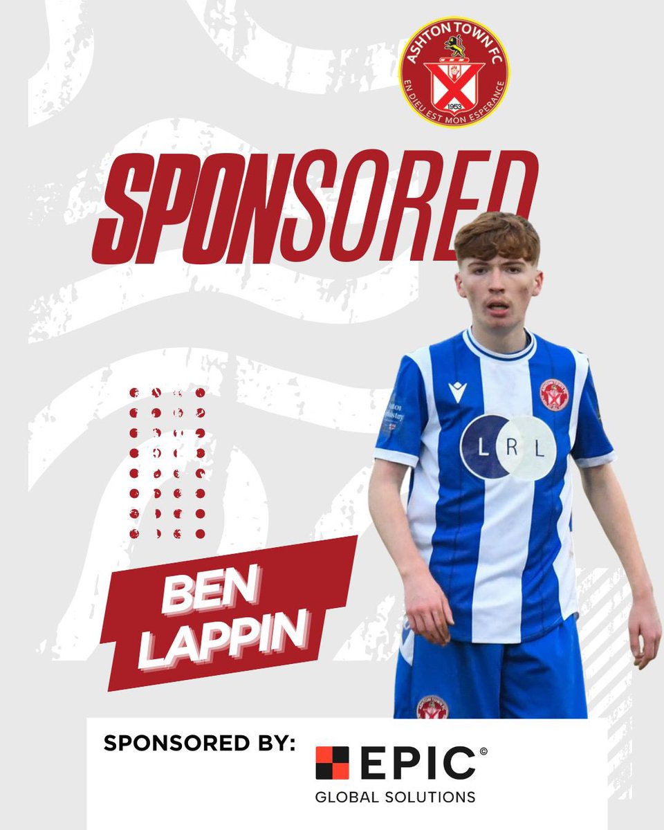 Ashton Town FC (@ashtontownfc) on Twitter photo 🔴 𝗦𝗣𝗢𝗡𝗦𝗢𝗥𝗦𝗛𝗜𝗣 𝗡𝗘𝗪𝗦 🔴
Ben Lappin, a composed presence in midfield and standout from last season, is sponsored for 2025/26 by <a href="/epicpgc/">EPIC Global Solutions</a> – leaders in gambling harm prevention.
📍epicglobalsolutions.com
#ATFC #NonLeague #UpTheTown #PlayerSponsorship 🔴 𝗦𝗣𝗢𝗡𝗦𝗢𝗥𝗦𝗛𝗜𝗣 𝗡𝗘𝗪𝗦 🔴
Ben Lappin, a composed presence in midfield and standout from last season, is sponsored for 2025/26 by <a href="/epicpgc/">EPIC Global Solutions</a> – leaders in gambling harm prevention.
📍epicglobalsolutions.com
#ATFC #NonLeague #UpTheTown #PlayerSponsorship