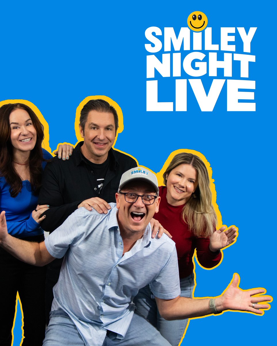 Dave Smiley (@smileyradioshow) on Twitter photo Live from Indianapolis, it’s Smiley Night Live!
The <a href="/smileyradioshow/">Dave Smiley</a> is going off the rails and ON THE STAGE for one wild night you won’t forget! It’s Smiley Night Live, a 2-hour uncensored, unpredictable, laugh-out-loud experience with the crew you wake up with every morning. Live from Indianapolis, it’s Smiley Night Live!
The <a href="/smileyradioshow/">Dave Smiley</a> is going off the rails and ON THE STAGE for one wild night you won’t forget! It’s Smiley Night Live, a 2-hour uncensored, unpredictable, laugh-out-loud experience with the crew you wake up with every morning.