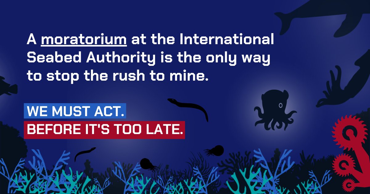 DeepSeaConserve's tweet image. Despite global calls for precaution, @ISBAHQ is rushing to finalize a Mining Code for the deep sea.
A moratorium is crucial to:
✅Fill scientific gaps
✅Protect biodiversity
✅Respect Indigenous rights
✅Ensure good governance &amp;amp; UNCLOS obligations
#DefendTheDeep #StopTheMachines