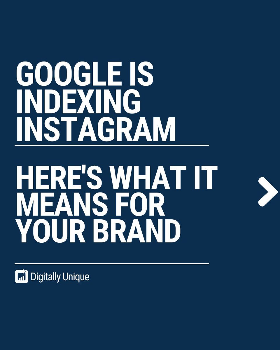 DUniqueUK_'s tweet image. Google is now indexing Instagram posts. Is your business ready?

This update could massively boost your Instagram SEO and online visibility in Google search results. 

#InstagramSEO #GoogleIndexing #DigitallyUnique