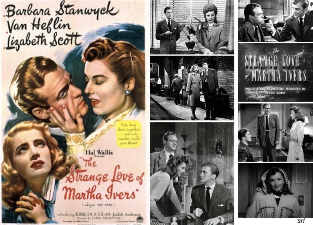 SaveRedlandLibr's tweet photo. 9:15am TODAY on @TalkingPicsTV
The 1946 #FilmNoir film🎥 “The Strange Love of Martha Ivers” directed by #LewisMilestone from a screenplay by #RobertRossen
Based on #JohnPatrick’s short story📖 “Love Lies Bleeding”
🌟 #BarbaraStanwyck #VanHeflin #LizabethScott #KirkDouglas https://t.co/47LyzktzJl
