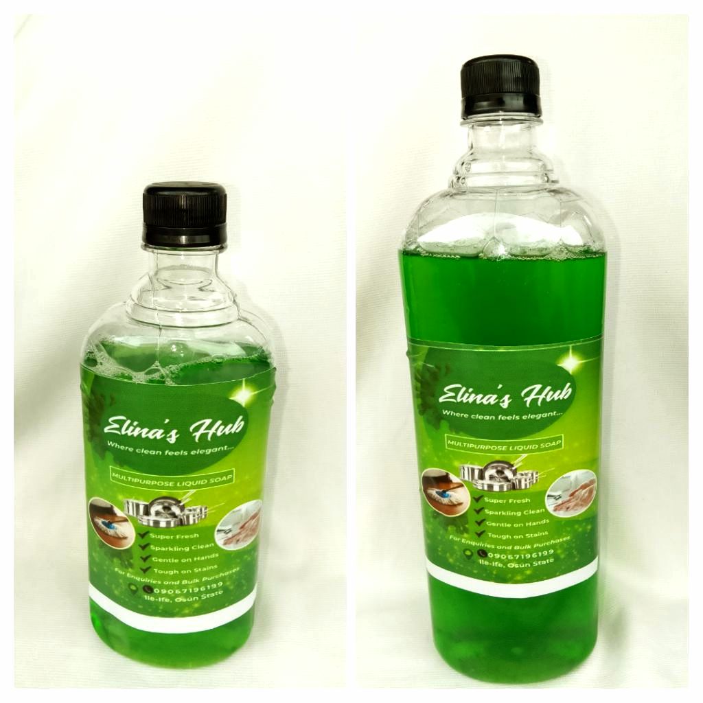 Elina's Hub Multipurpose Liquid Soap is formulated to do the dishes, floors, bathrooms, and even gentle enough for your hands. It is your go-to everyday soap that gives you that foamy and cleansing feel. It's affordable for everyone and you can also do bulk orders. 

DM to order.