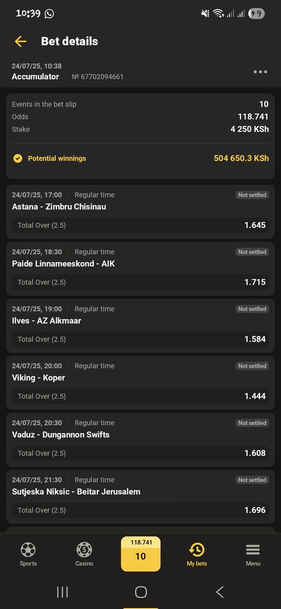 BettKMax's tweet image. Uefa Conference League Qualification
10 Picks, Over 2 5 Goals
Afropari tinyurl.com/3z9hyzs5
118+ Odds
G9D9E