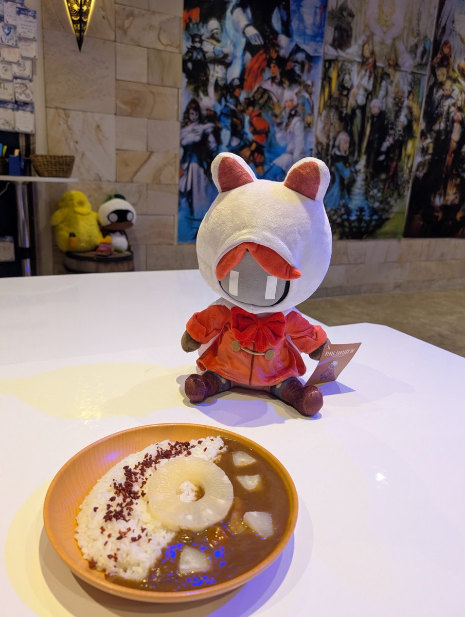 eorzeacafeffxiv's tweet image. 【エオルゼアカフェ横浜】
横浜店のメニューをご紹介!🍍
『オフォカリー!ライス』(前期)
「オフォカリー!」はハヌハヌ族の挨拶。ハヌハヌ族が住むコザマル・カで採れるバイナップルを使用したカレーです♪
#エオカフェ #FF14