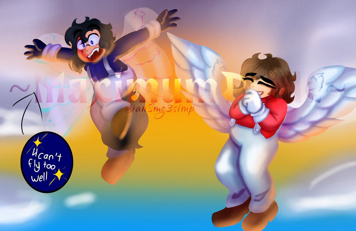 anSmg3simp's tweet image. Did a wheel of peeps to draw with 4 and got @Arlet_bubble
I could do the hats right so I left them out.
My au 4 can't fly too well because his wings are too small but because, he can glide and that's it
#smg4 #smg4au