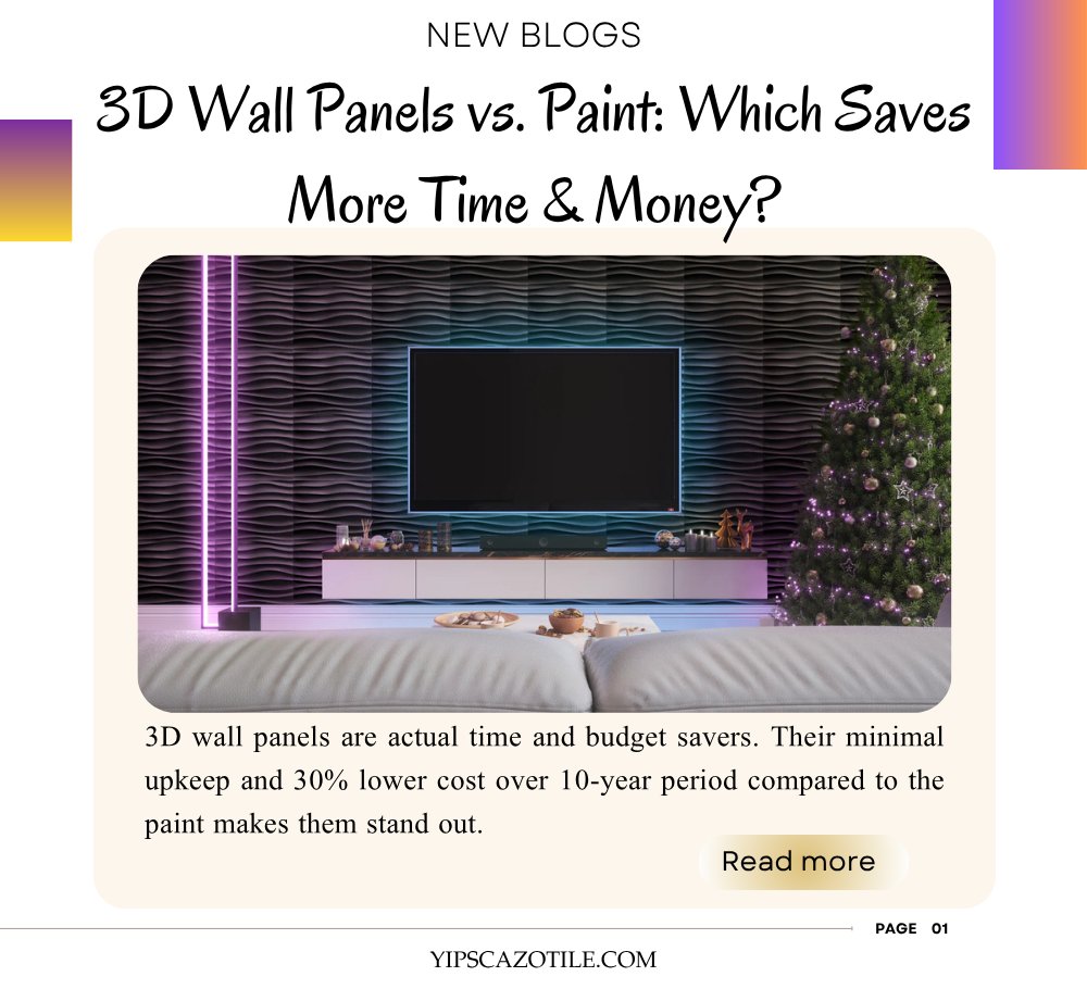 3D Wall Panels vs. Paint: Which Saves More Time &amp; Money?
3D wall panels, Their minimal upkeep and 30% lower cost over 10-year period compared to the paint makes them stand out
Discover More>>👉tinyurl.com/28qfwsvr
#tileadhesive #walldecor #peelandsticktiles #homedesign #tiles