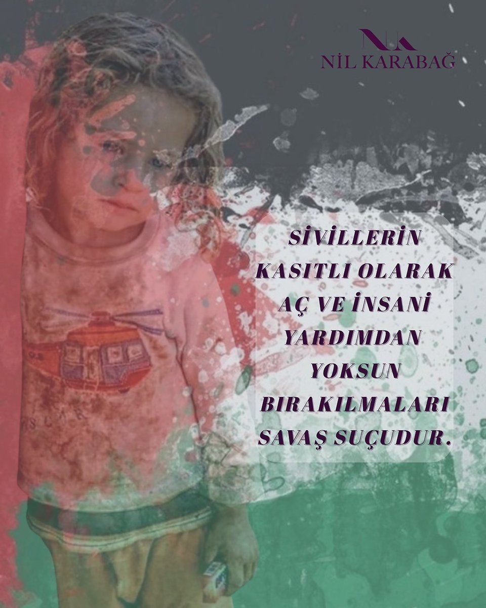 Filistin’de yaşananlar hepimize yönelik uygulanan şiddet sayılmalı. Bu vahşeti çaresizce izlemek zorunda bırakılmak psikolojik şiddettir. Bu canilik dünyada bir yerde birilerinin başına gelebiliyorsa hepimizin başına gelebilir. Filistin için değilse de İNSANLIK için ses ver! 🇵🇸
