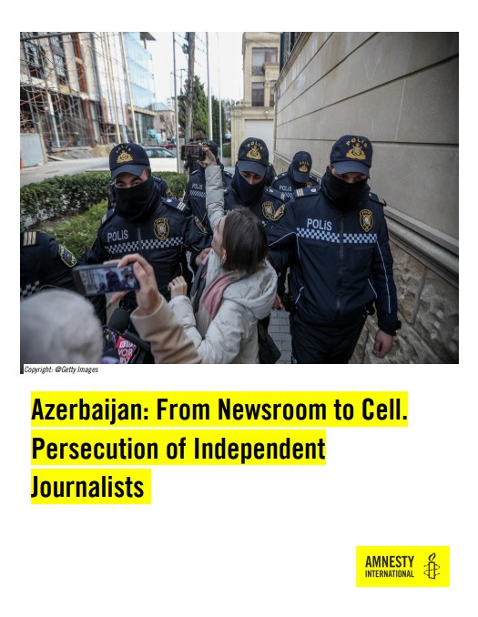 emanuele82's tweet image. Azerbaijan: from newsroom to cell.
In Azerbaijan, critical journalists face persecution and severe reprisals for their work, including arbitrary arrests, fabricated charges, unfair trials and long prison sentences in harsh detention conditions.
Report: tinyurl.com/p5v29rz6