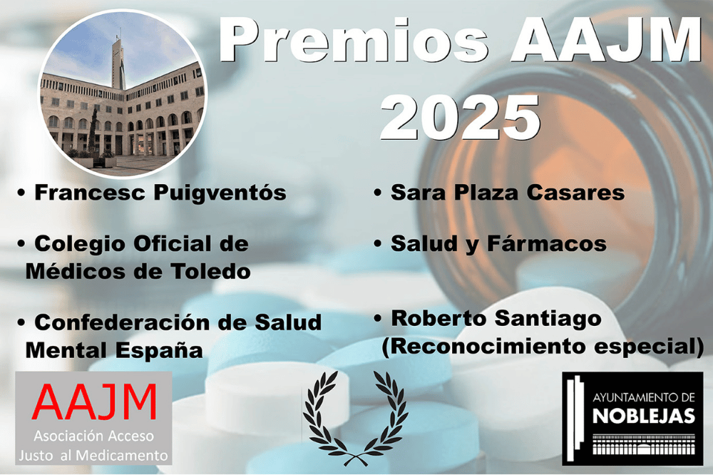 Consejo General de Médicos (@cgcom_esp) on Twitter photo 👏Francesc Puigventós, COM Toledo, Confederación Salud Mental España, Sara Plaza, y Salud y Fármacos, premiados de la Asociación por un Acceso Justo al Medicamento
<a href="/AsocAJM/">Asociación Acceso Justo al Medicamento</a>
🗓️Entrega de premios: 15 de noviembre
medicosypacientes.com/articulo/franc… 👏Francesc Puigventós, COM Toledo, Confederación Salud Mental España, Sara Plaza, y Salud y Fármacos, premiados de la Asociación por un Acceso Justo al Medicamento
<a href="/AsocAJM/">Asociación Acceso Justo al Medicamento</a>
🗓️Entrega de premios: 15 de noviembre
medicosypacientes.com/articulo/franc…