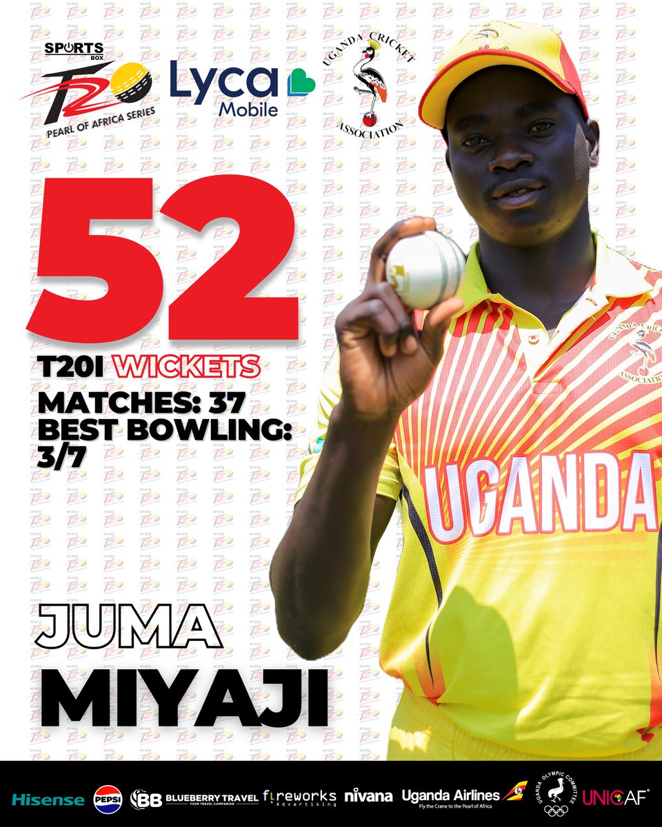 50 T20I wickets and counting — Juma Miyaji enters an elite club. 

#POAT20 #LycaConnectsCricket
