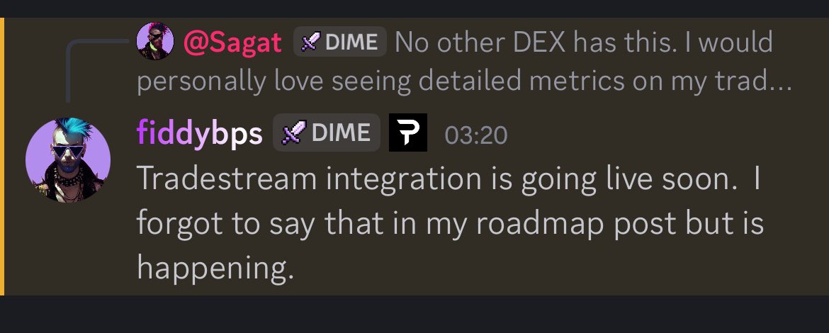 SagatCrypto's tweet image. I’ve been patiently waiting for a integrated trading journal and the boss confirmed the alpha.
The idea is to become a better trader by reflecting, bringing metrics to surface without heavy manual input.
@tradeparadex wins if the customer wins. No brainer.
Only other DEX to do…
