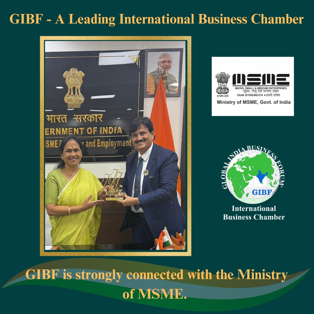 GIBF Strengthens Strategic Ties with Ministry of MSME
.
GIBF is strongly connected with the Ministry of MSME.
GIBF President Dr. Jitendra Joshi and Secretary General Deepali Gadkari recently met Hon'ble Union Minister of State, Smt. Shobha Karandlaje. The discussion focused on