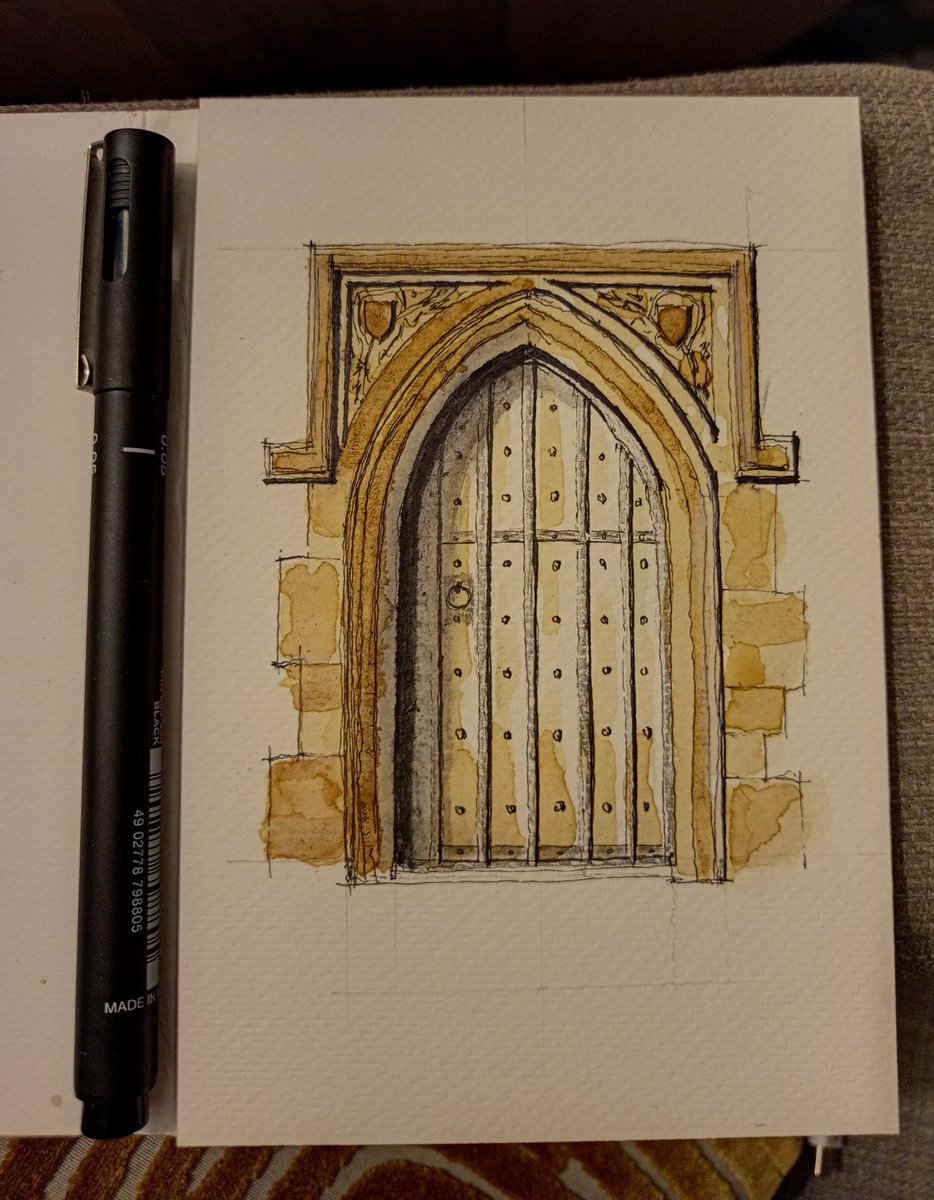 Ink, pencil and coffee - Sherborne.