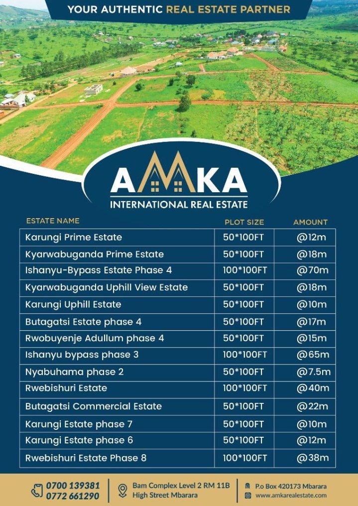 Ladies and Gentlemen 🫱🏽‍🫲🏾
The best land offers are here 👇🕺💃📢