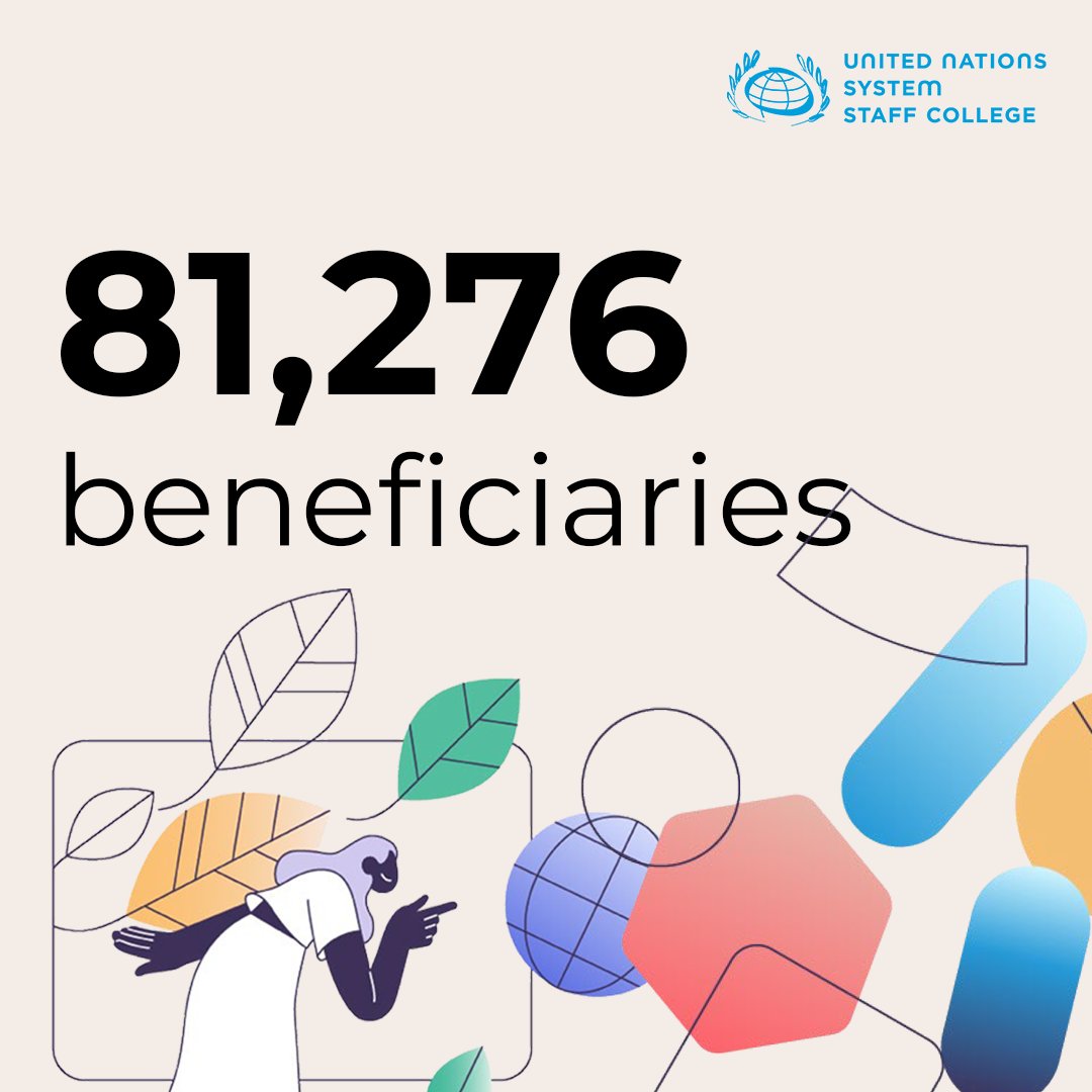 United Nations System Staff College (@unssc) on Twitter photo #UNSSC's learning products have a wide & meaningful reach, connecting with individuals across the #UN system & beyond.🌍
In 2024 alone, we reached 81,276 beneficiaries through our trainings & learning initiatives.
See the full impact in our Annual Report➡️annualreport2024.unssc.org/AR24/index.html #UNSSC's learning products have a wide & meaningful reach, connecting with individuals across the #UN system & beyond.🌍
In 2024 alone, we reached 81,276 beneficiaries through our trainings & learning initiatives.
See the full impact in our Annual Report➡️annualreport2024.unssc.org/AR24/index.html