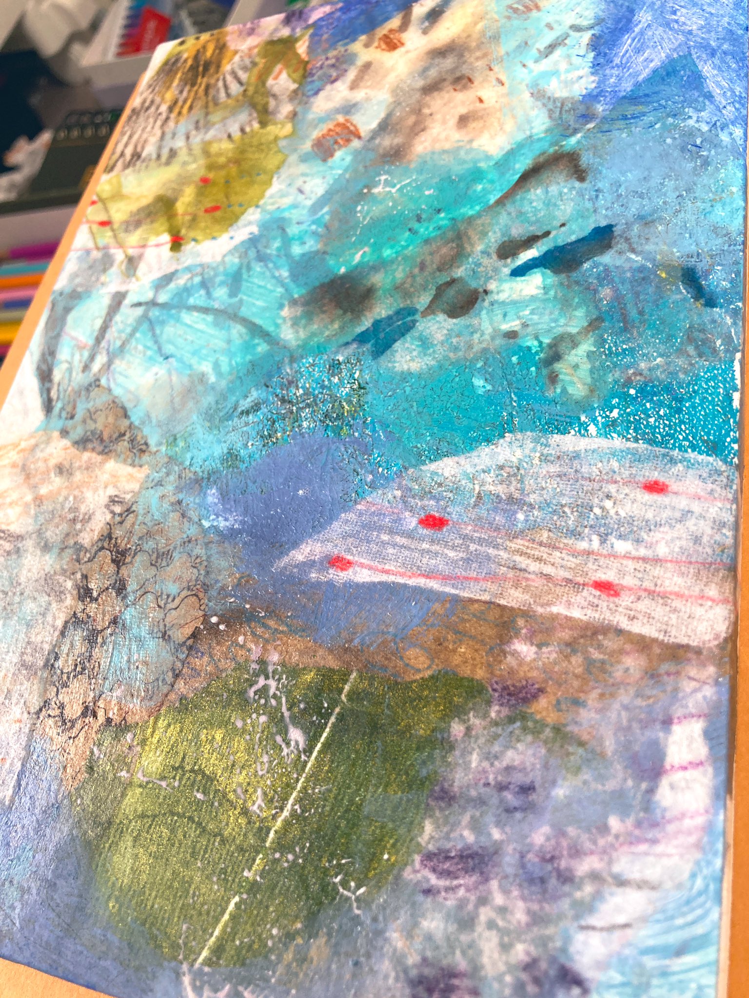 カウスカル　絵画　コラージュ Amazon.co.jp: Stupell Industries ブルーキリン 様々な