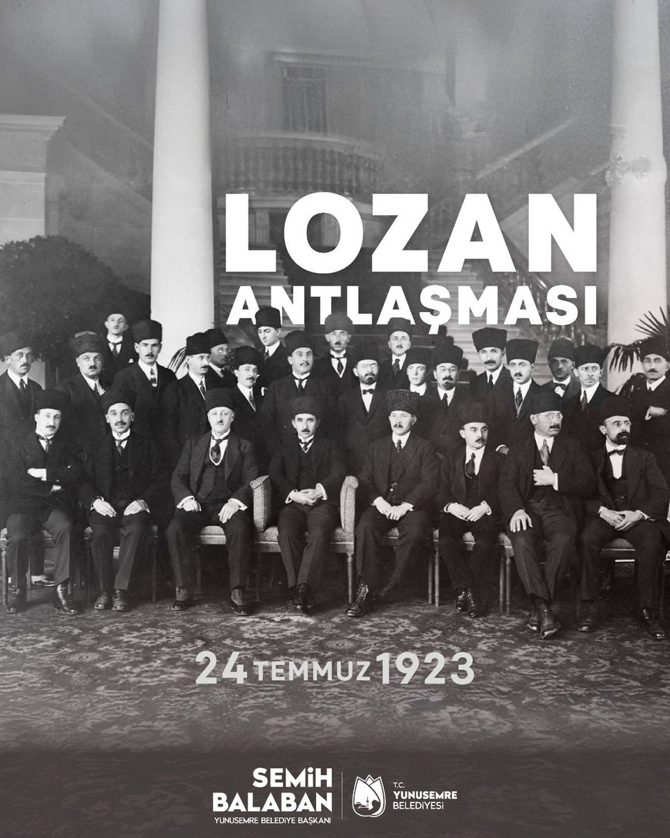 24 Temmuz 1923’te imzalanan Lozan Antlaşması, bağımsızlığımızın dünyaya ilanı, Cumhuriyetimizin tapu senedidir.

Başta Gazi Mustafa Kemal Atatürk ve İsmet İnönü olmak üzere, tüm mücadele kahramanlarını saygı ve minnetle anıyoruz.