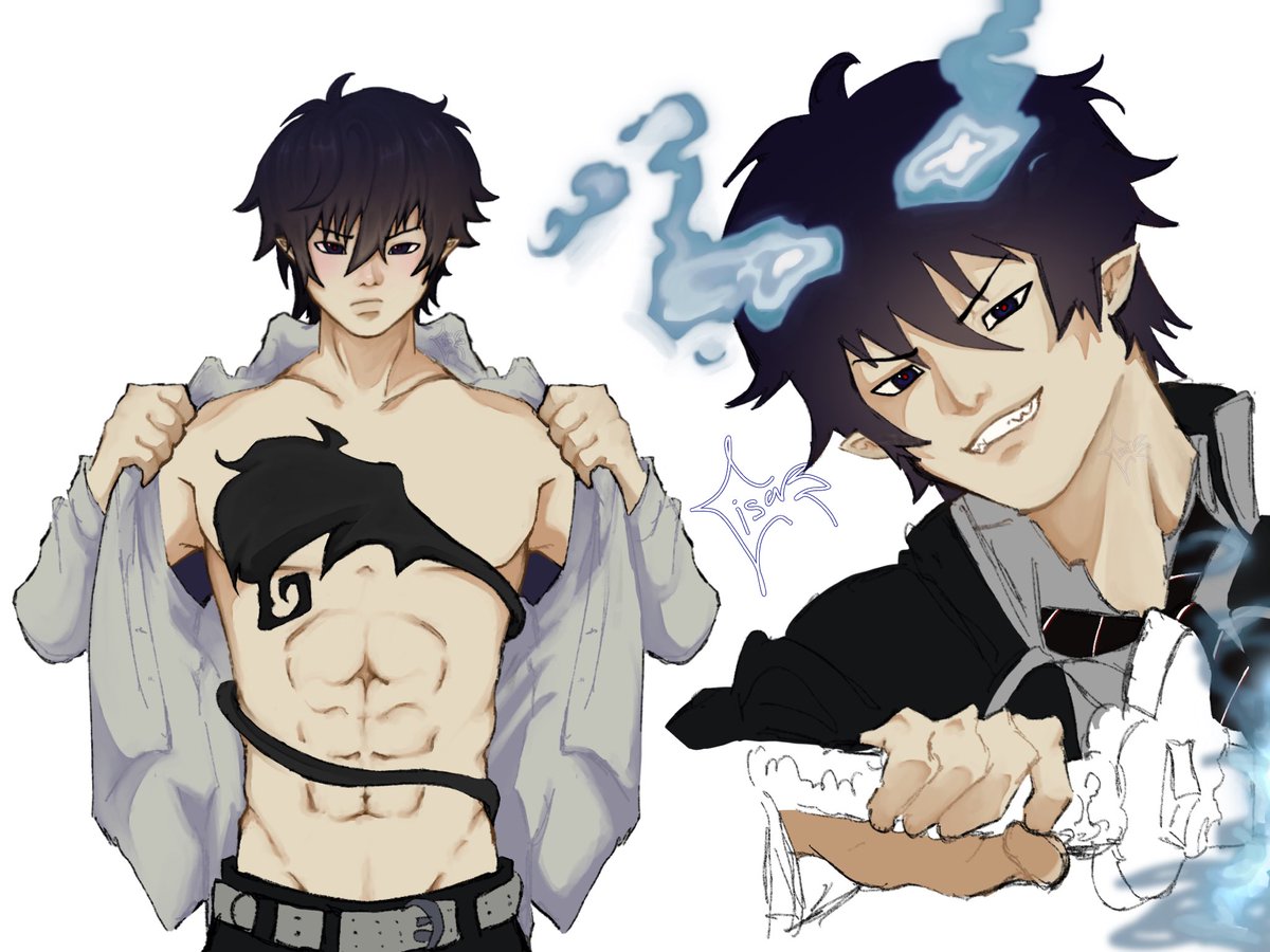 qquinary's tweet image. ok final 🥹 #BlueExorcist #art #digitalart #artmoots