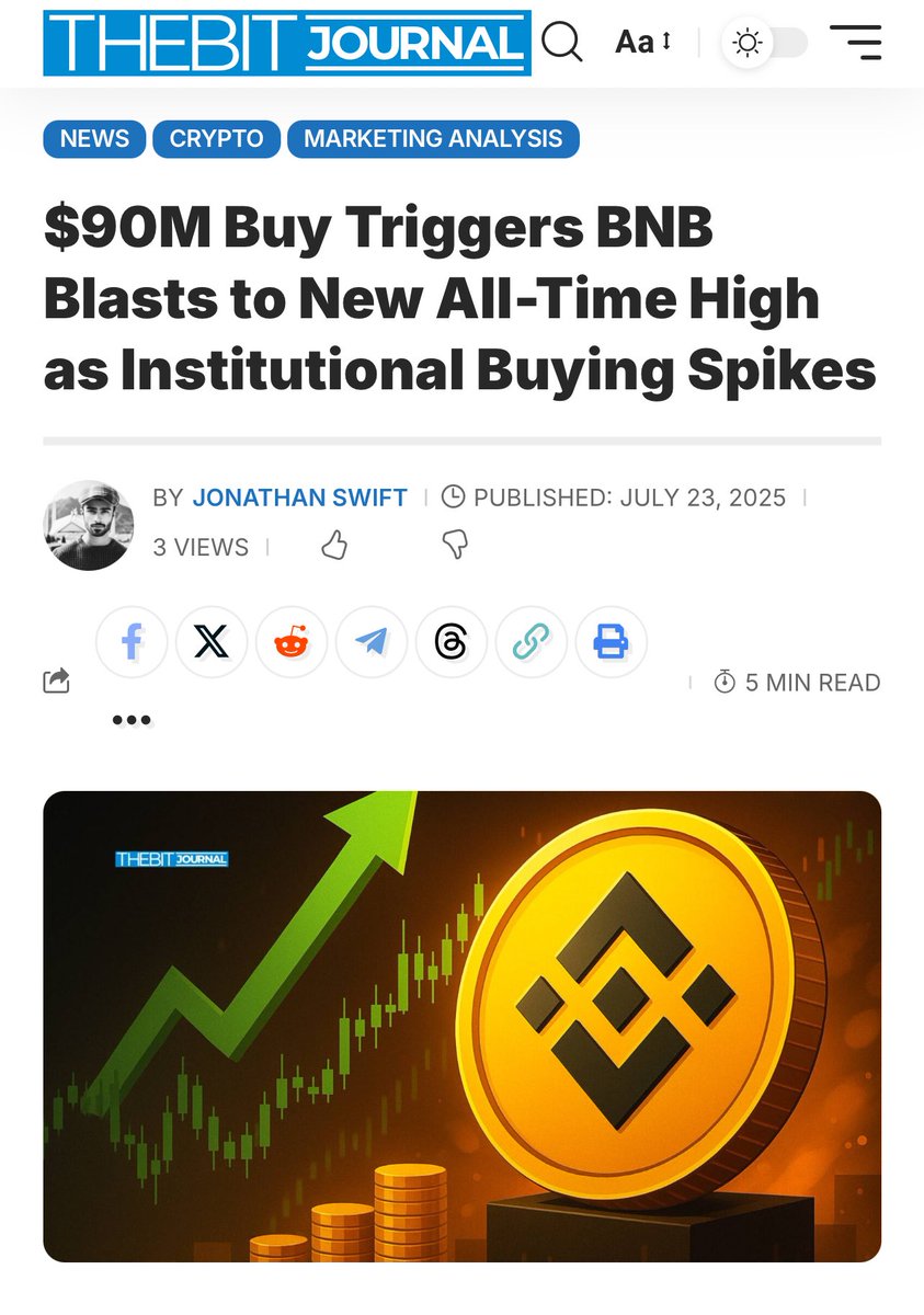 Waited for a retest after the news on bnb 

HOW DID I DO IT? 

I waited for a retest after the news on my point of interest 

Same way I wait for signals on <a href="/shoutdotfun/">Shout</a> while sniping $BANE 

Now imagine 35% of $1000k 🤫
I’ve taken 3 trades this week and my highest trade gave me