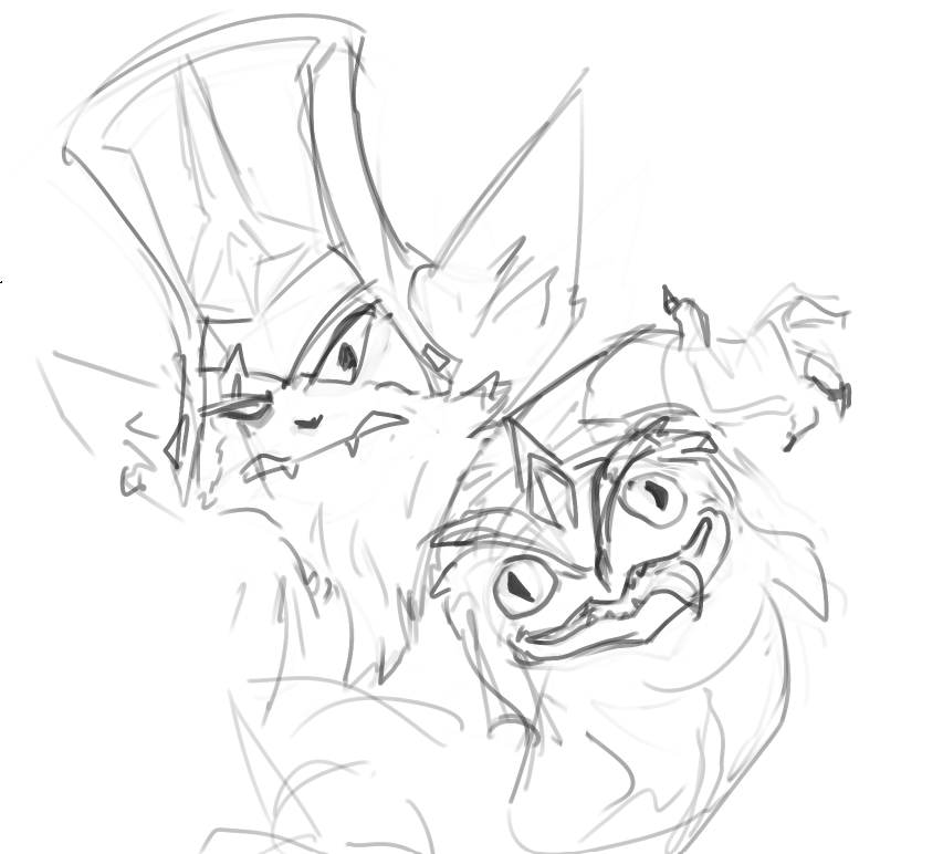 doodle. you can see how messy it gets... I haven't seen much Skaarl art in a while, so I had to give it a try. It's harder than Vex, but just as fun.