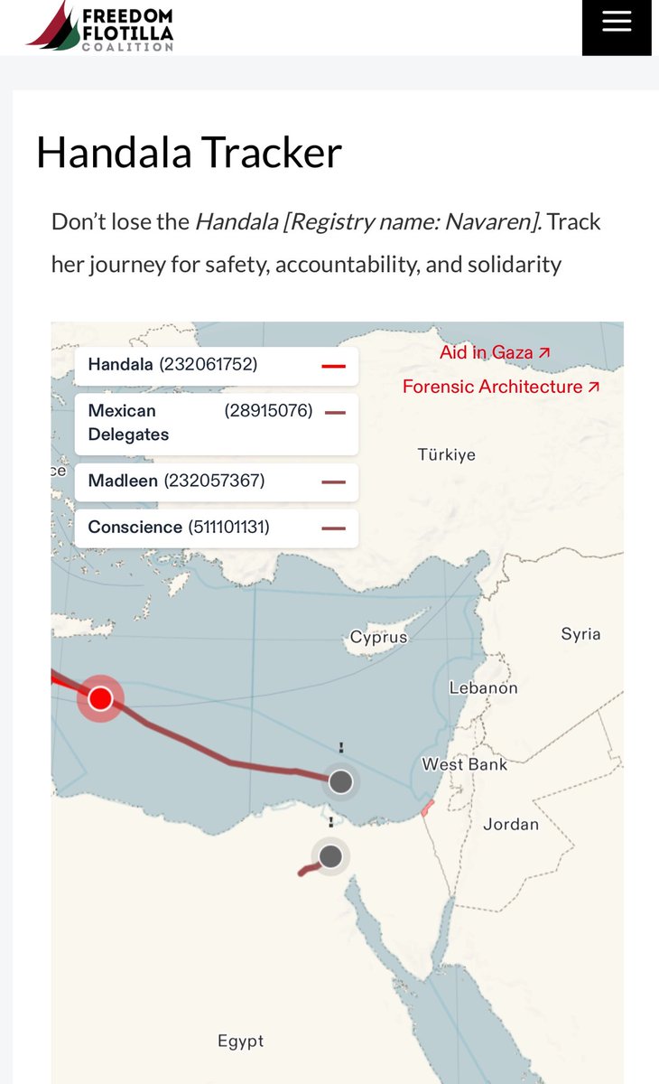 We’re on the last Stretch to Gaza 🇵🇸‼️ 2 days away! Keep all eyes on the #Handala  Keep us safe! ✊🏽