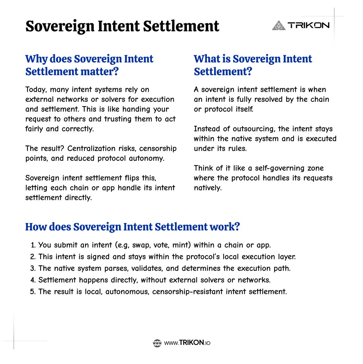 Simplifying Blockchain – Edition 17

Sovereign Intent Settlement → where intents are resolved by the chain itself.
✅ No external solvers
✅ Censorship-resistant
✅ Native execution

A step towards true protocol sovereignty.