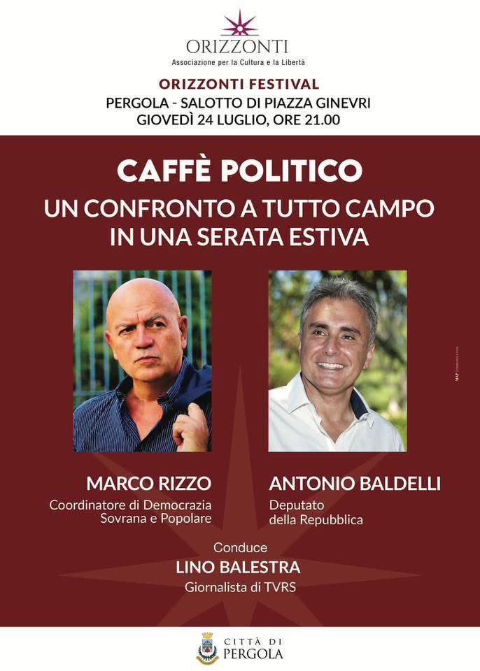 MarcoRizzoDSP's tweet image. Questa sera sarò nelle Marche a Pergola (Pesaro e Urbino).