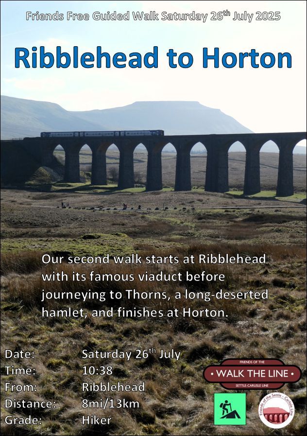 foscl's tweet image. Bonus walk this Sunday...Ribblehead to Horton.
Our second walk starting at Ribblehead (10:38) with its famous viaduct before journeying to Thorns, a long-deserted hamlet, and finishes at Horton
foscl.org.uk/guided-walks