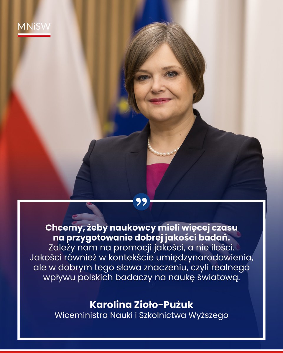 MNiSW_GOV__PL's tweet image. Wiceministra @KarolinaZioloP zainaugurowała cykl szerokiego dialogu poświęconego nowym zasadom ewaluacji jakości działalności naukowej. 🗞️ W rozmowie z @ForumAkad podkreśliła zagadnienia omawiane ze środowiskiem akademickim podczas pierwszego spotkania online.
🤳🏻 Zapraszamy do…
