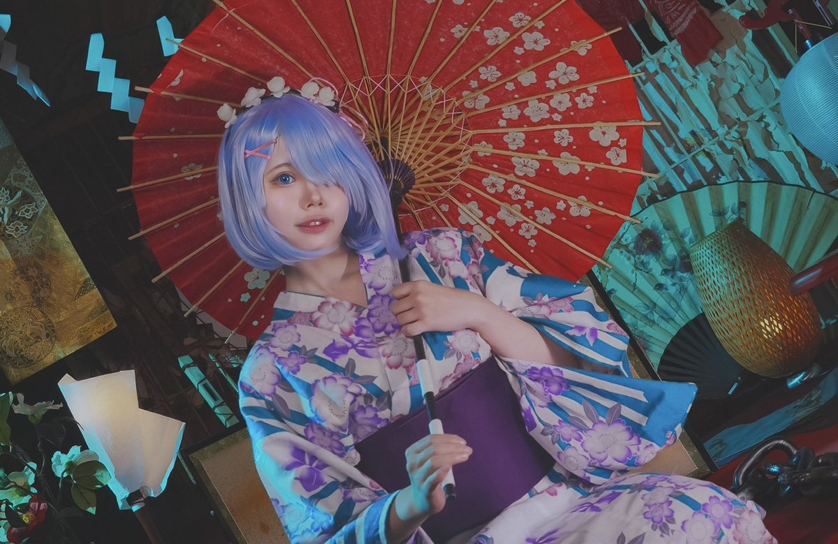 AnnimCosplay's tweet image. あんにむ、本日はお祭りに来ております✨🍉
最近暑くてインドアなのでわくわく！💕