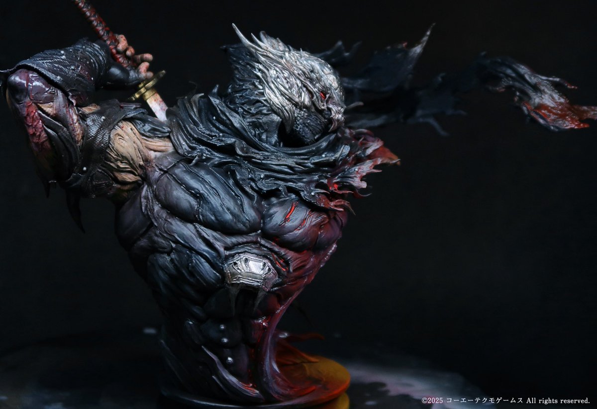 F_Mandelbrot's tweet image. 【ワンフェス2025夏】
「NINJA GAIDEN 2 Black」 魔神ハヤブサ 1/6スケール胸像 ガレージキット
価格:15,000円
高さ:180mm
販売数:13個
未塗装レジンキットで販売いたします。
当日はどうぞよろしくお願いいたします!
#NinjaGaiden #WF2025S #NINJAGAIDEN2 #RyuHayabusa #ワンフェス2025夏
