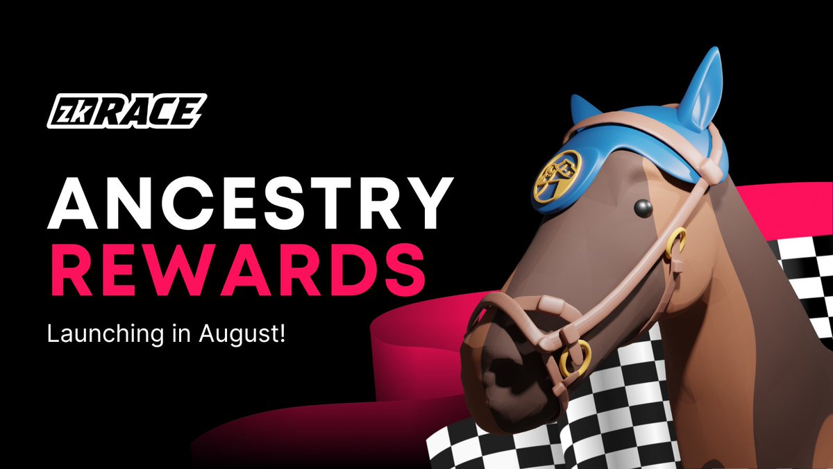 🚨 Ancestry Rewards Launching This August! 🏇

A powerful new system is coming to reward the OGs — Gen0 holders.

Part of Gen1 breeding rewards will flow back to the original bloodlines, honoring the pioneers who built the zkRace legacy.

This system rewards loyal holders,