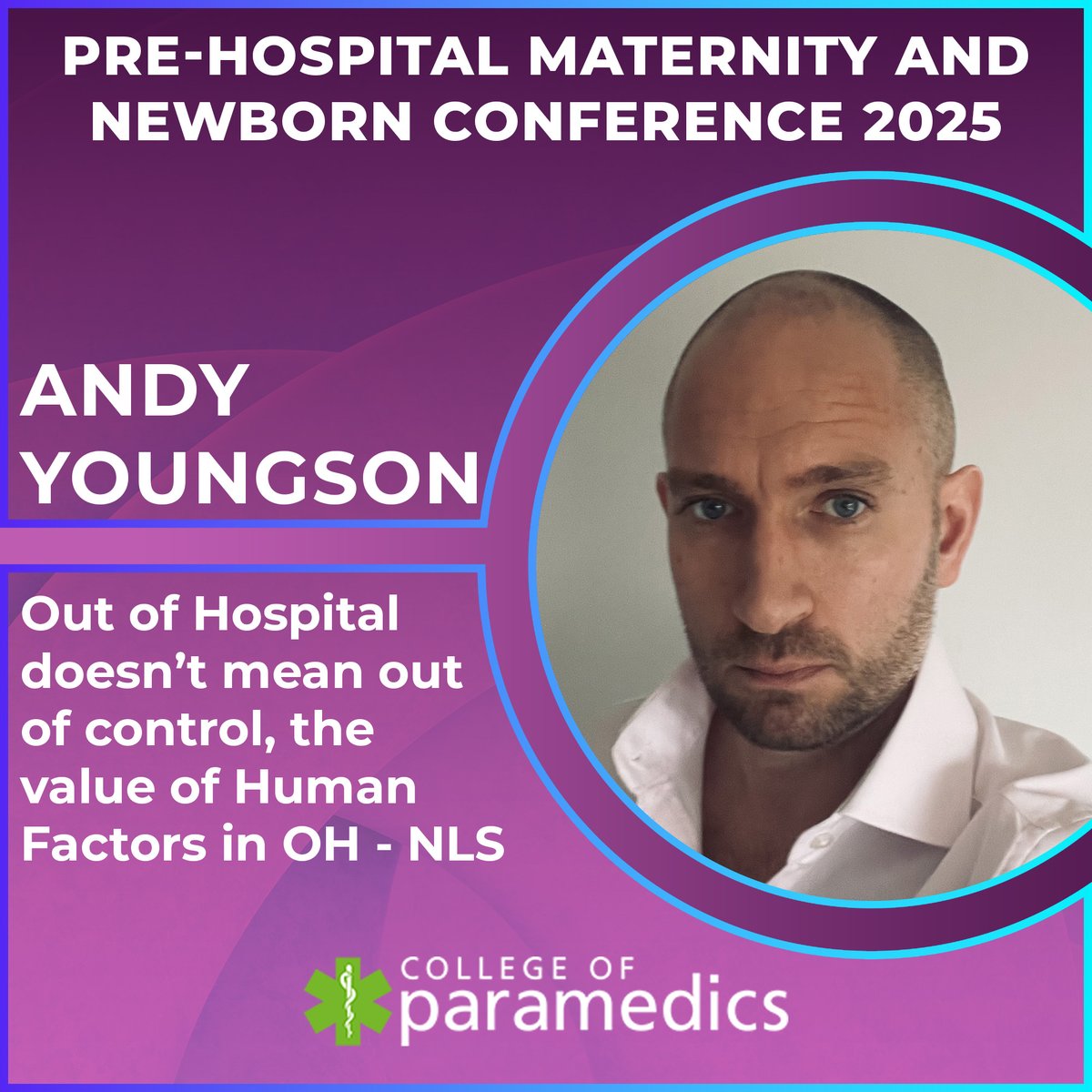 ParamedicsUK's tweet image. 🚨 We’re excited to share the next speaker for our Pre-Hospital Maternity and Newborn Conference.
🗣️ Andy Youngson will present his talk, "Out of hospital doesn't mean out of control, the face value of Human Factors in OH - NLS"
Click here for tickets ➡️ bit.ly/3XprK4T