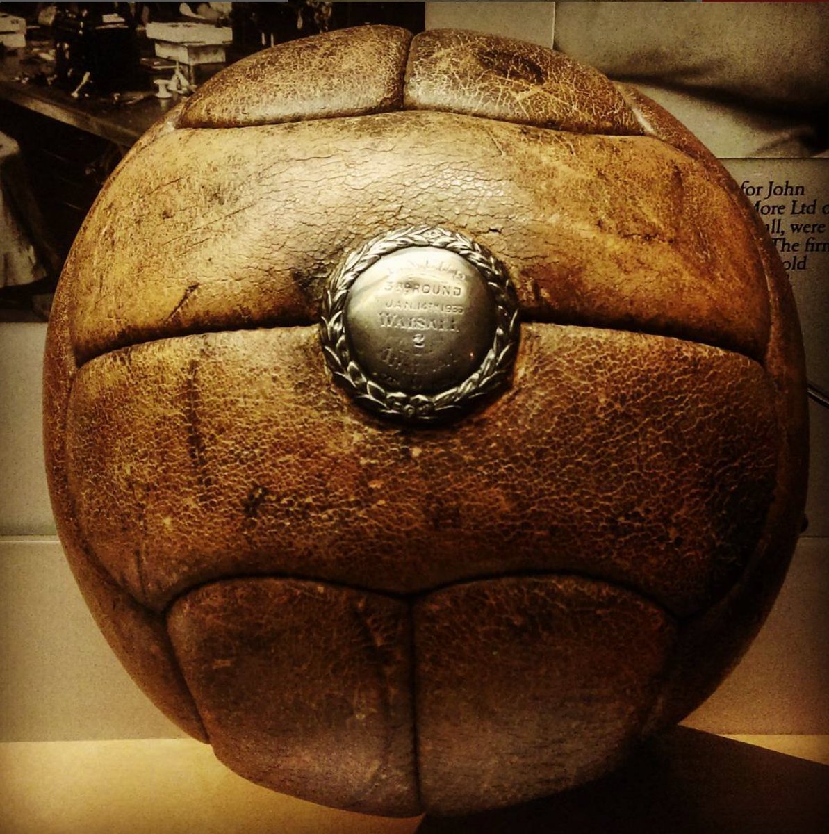 Good luck to the <a href="/Lionesses/">Lionesses</a> who play Spain in the #WEURO2025 tonight!

Here's the football used in <a href="/WFCOfficial/">Walsall FC</a>'s victory in the 3rd round FA cup match against <a href="/Arsenal/">Arsenal</a> in 1933, one of the most popular artefacts in our collection.